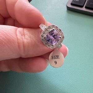 Fragrant Jewels Purple and Silver size 9 ring NWT